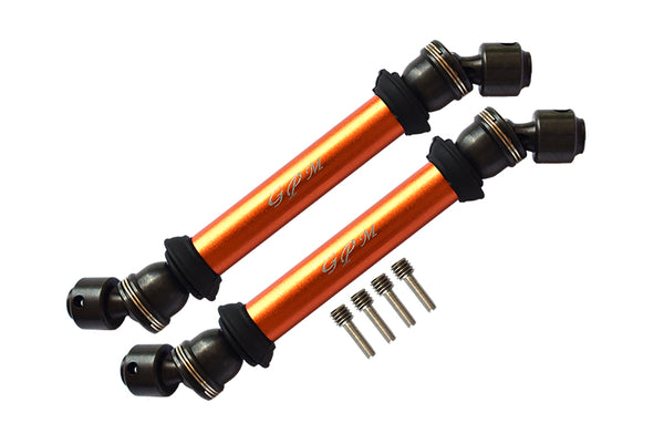 Axial Capra 1.9 Unlimited Trail Buggy Steel+Aluminium Front+ Rear CVD Drive Shaft - 2Pc Set Orange