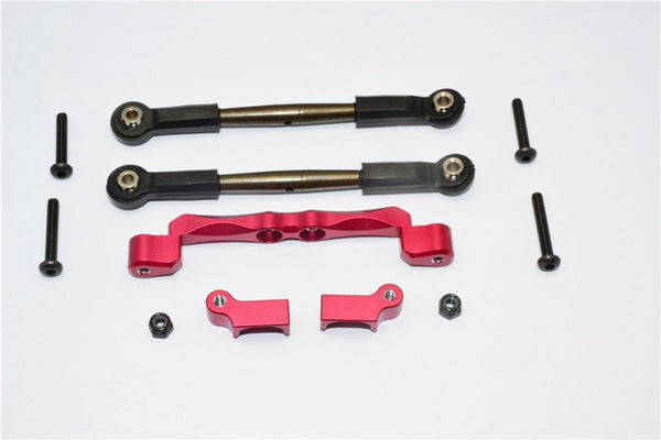 Traxxas Craniac Aluminum Front Mount Holder & Spring Steel Tie Rod - 1 Set Red