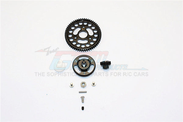 Traxxas Craniac Aluminum Spur Gear Adapter+Steel Gear 58T & 15T - 1 Set Black
