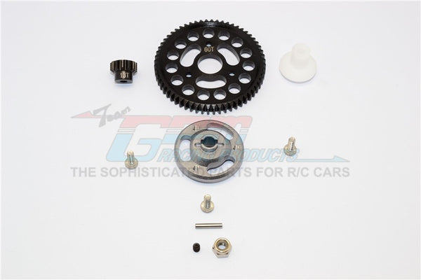 Traxxas Craniac Aluminum Spur Gear Adapter+Steel Gear 60T & 13T - 1 Set Gray Silver