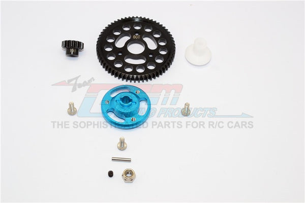 Traxxas Craniac Aluminum Spur Gear Adapter+Steel Gear 60T & 15T - 1 Set Sky Blue