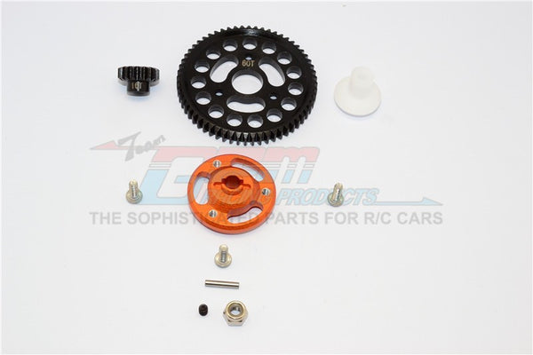 Traxxas Craniac Aluminum Spur Gear Adapter+Steel Gear 60T & 16T - 1 Set Orange