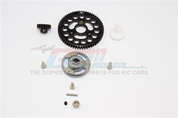 Traxxas Craniac Aluminum Spur Gear Adapter+Steel Gear 60T & 17T - 1 Set Gray Silver