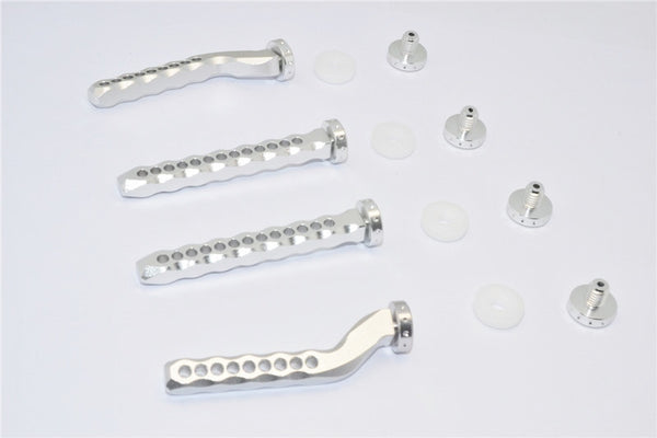 Traxxas Craniac Aluminum Front & Rear Magnet Body Post - 4Pcs Set Silver