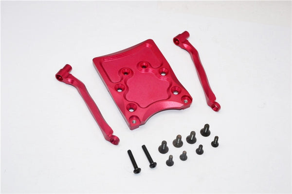 Traxxas Craniac Aluminum Rear Skid Plate - 3Pcs Set Red