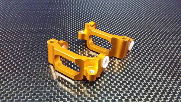 Tamiya DF-02 Aluminum Front C-Hub With Delrin Collars - 1Pr Set Gold