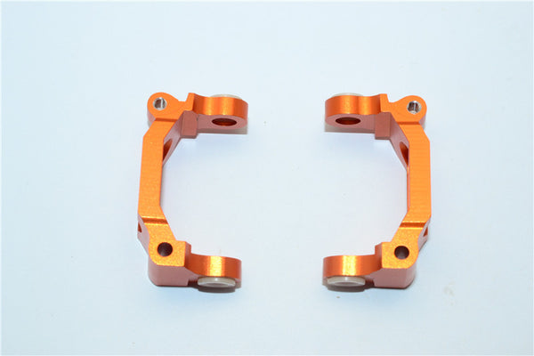 Tamiya DF-02 Aluminum Front C-Hub With Delrin Collars - 1Pr Set Orange