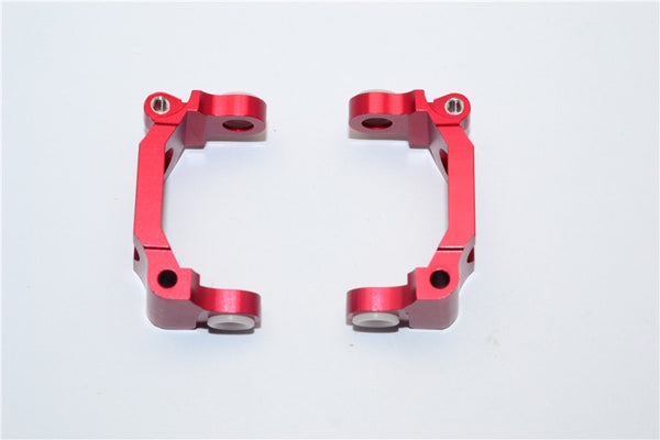 Tamiya DF-02 Aluminum Front C-Hub With Delrin Collars - 1Pr Set Red