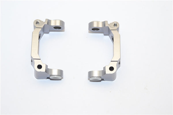 Tamiya DF-02 Aluminum Front C-Hub With Delrin Collars - 1Pr Set Silver