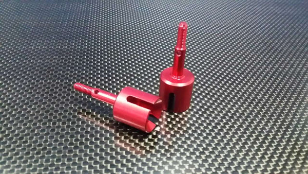 Tamiya DF-02 Aluminum Front/Rear Wheel Joint - 1Pr Red