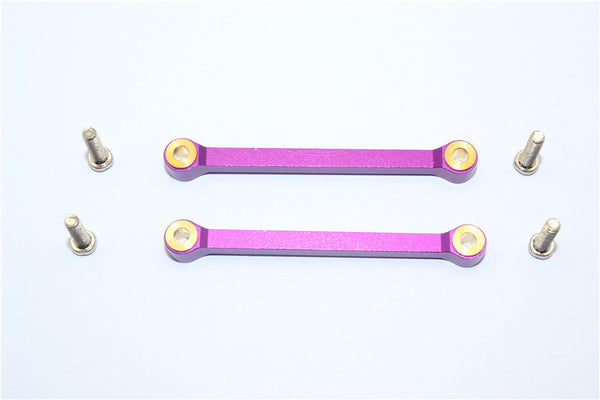 Tamiya DF-02 Aluminum Front Upper Arm (Tie Rod Design) With Screws & Bronze Collars - 1Pr Set Purple