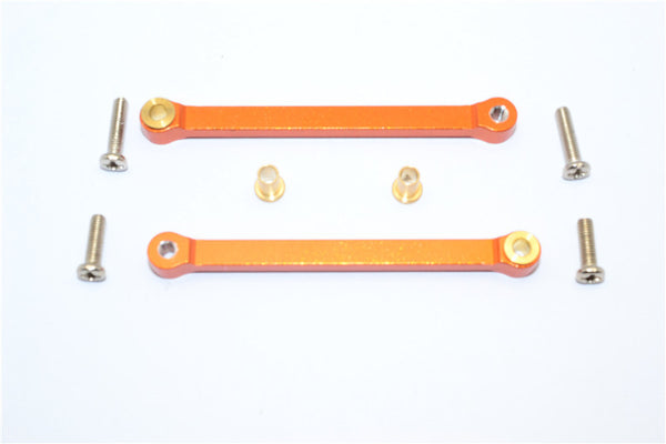 Tamiya DF-02 Aluminum Rear Upper Arm (Tie Rod Design) With Bronze Collars - 1Pr Set Orange