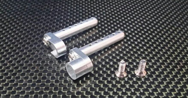 Tamiya DF-02 Aluminum Front+Rear Body Post With Screw - 2 Pcs Set Silver
