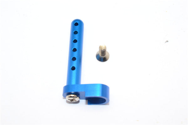 Tamiya DF-02 Aluminum Rear Body Post With Screw - 1Pc Set Blue