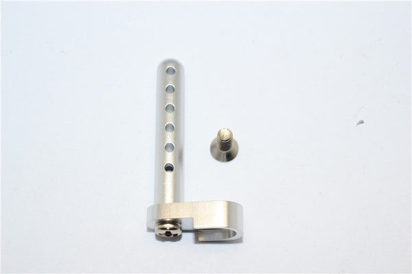 Tamiya DF-02 Aluminum Rear Body Post With Screw - 1Pc Set Silver