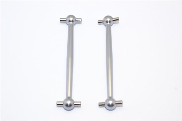 Tamiya DF-02 Aluminum Front/Rear Dog Bone (64mm) - 1Pr Gray Silver