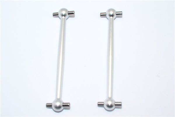 Tamiya DF-02 Aluminum Front/Rear Dog Bone (64mm) - 1Pr Silver