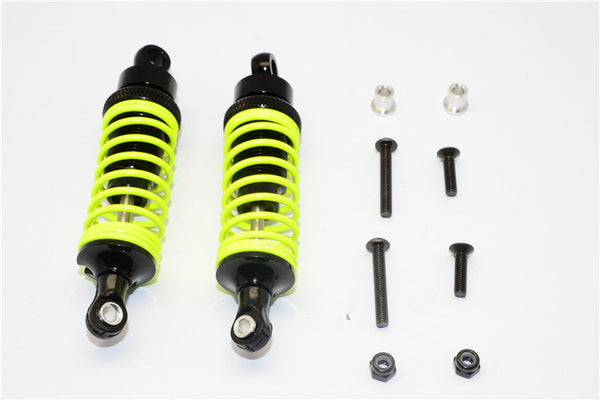 Tamiya DF-02 Aluminum Front Adjustable Spring Damper (75mm) With Aluminum Collars & Screws - 1Pr Set Black