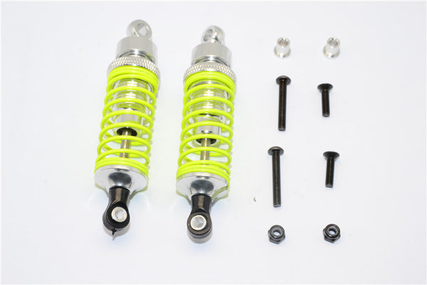 Tamiya DF-02 Aluminum Front Adjustable Spring Damper (75mm) With Aluminum Collars & Screws - 1Pr Set Silver