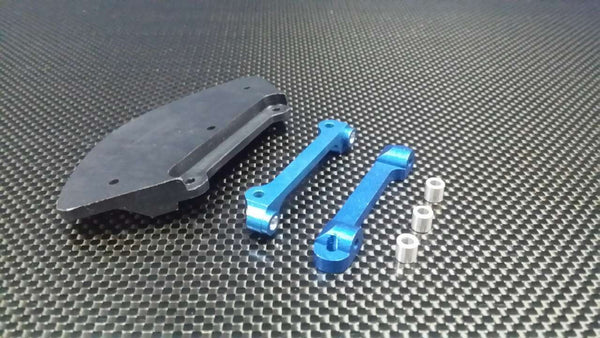 Team Associated Nitro TC3 Delrin Front Bumper + Aluminum Front Arm Bulk with Screws - 1 Set Black