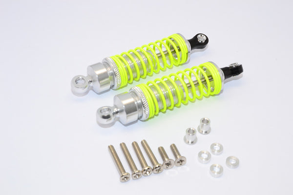 1/10 Touring - Aluminum Ball Top Damper (75mm) With Aluminum Collars & Washers & Screws - 1Pr Set Silver - JTeamhobbies