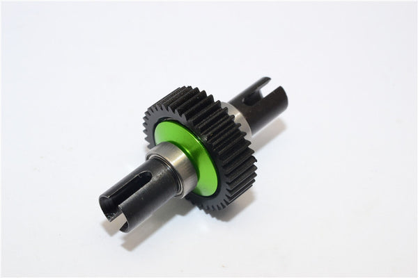 Team Losi Mini-T Steel Hub+Delrin Ball Differential Completed Set With Bushing (Special Design) - 1 Set Green