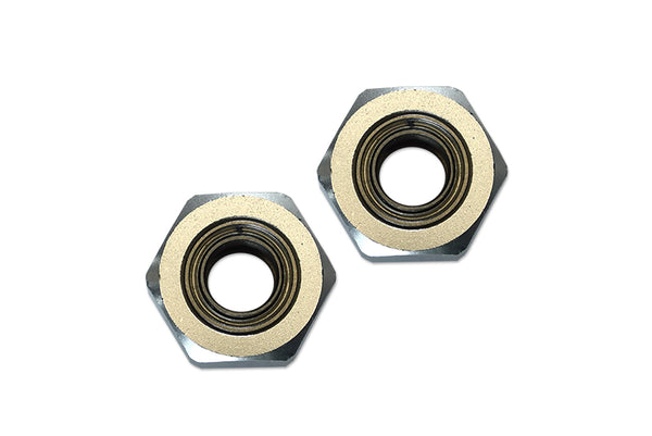 Tamiya DT-03 Aluminum Front Wheel Hex Adapter With Bearing - 2Pcs Set Silver