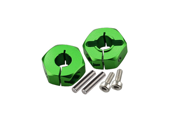 Tamiya DT-03 Aluminum Rear Wheel Hex Adapter - 2Pcs Set Green