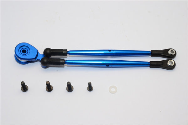 Tamiya DT-03 Aluminum Hi-Torque Servo Saver 24T With Aluminum Tie Rod - 1 Set Blue
