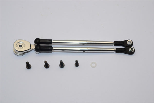 Tamiya DT-03 Aluminum Hi-Torque Servo Saver 24T With Aluminum Tie Rod - 1 Set Silver