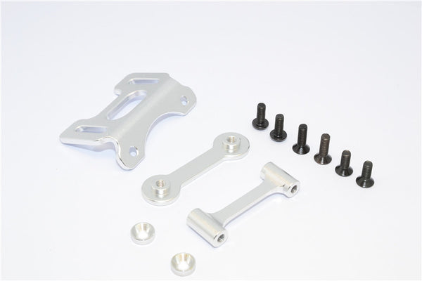 Tamiya DT-03 Aluminum Adjustable Wing Mount - 1 Set Silver