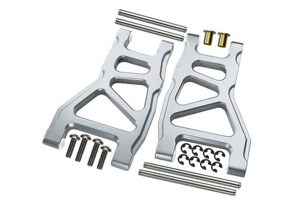 Tamiya DT-03 Aluminum Rear Lower Suspension Arm - 1Pr Silver