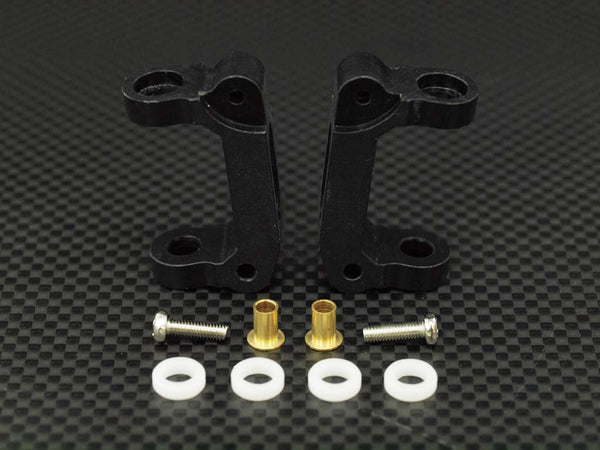 Tamiya TL01 Delrin Front Bearing C-Hub With Bushing Set - 1Pr Black