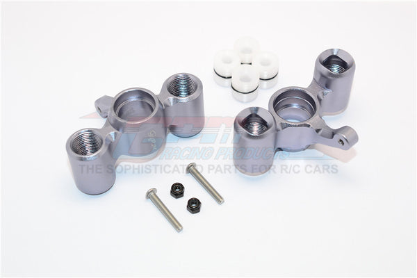 Team Magic E6 III HX Aluminum Front / Rear Knuckle Arm With Delrin Collars - 1Pr Set Gray Silver