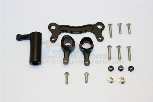 Team Magic E6 III HX Aluminum Steering Assembly - 1 Set Black