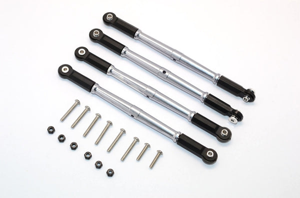 Team Magic E6 III HX Aluminum Front+Rear Steering Tie Rod¡V4Pcs Set Gray Silver