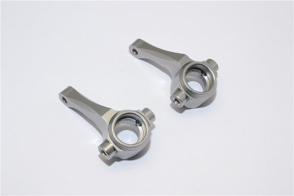 HPI E-Firestorm Flux Aluminum Front Knuckle Arm - 1Pr Gray Silver