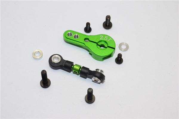 HPI E-Firestorm Flux Aluminum Servo Horn 25T With Aluminum Tie Rod - 1 Set Green
