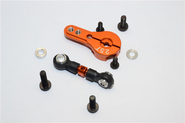 HPI E-Firestorm Flux Aluminum Servo Horn 25T With Aluminum Tie Rod - 1 Set Orange