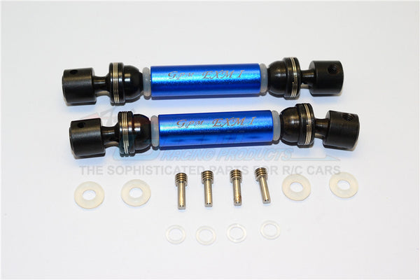 Traxxas E-Maxx Aluminum + Steel Front / Rear CVD Main Shafts - 1Pr Set Blue