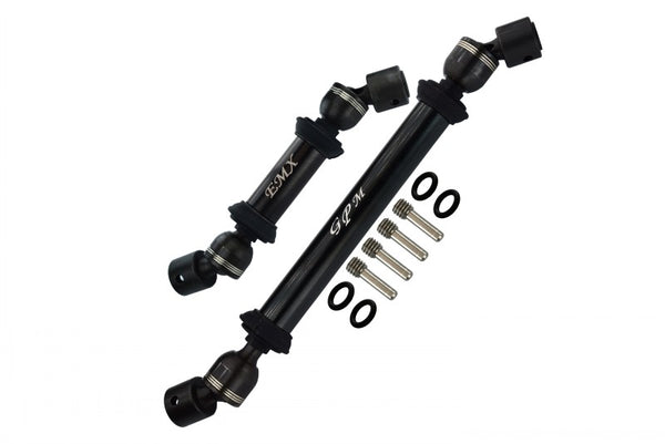 Traxxas E-Maxx 2 Steel + Aluminum Front / Rear Main Shafts - 1 Set Black