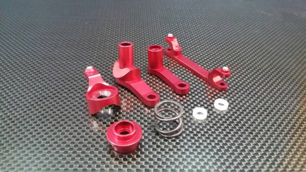 Traxxas E-Maxx 2 Aluminum Steering Assembly (Compatiable To Use With TMX3.3#4908) - 4Pcs Set Red