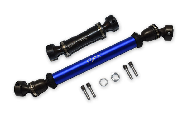 Traxxas E-Revo Brushless / E-Revo VXL 2.0 / Summit Steel #45 + Aluminum Front + Rear Drive Shaft - 8Pc Set Blue