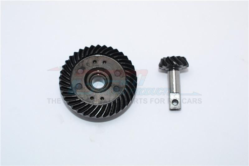 Traxxas E-Revo Brushless Hard Steel Spiral Gears (13T/37T) - 2Pcs Black