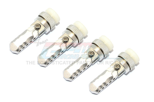 Traxxas E-Revo Brushless Edition Aluminum Front & Rear Magnet Body Mount - 1 Set Silver