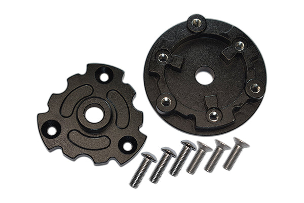 Aluminum Trasmission Cush Drive Housing For Traxxas 1:10 E-Revo 2.0 VXL Brushless 86086-4 / 1:5 X Maxx 8S Monster Truck 77086-4 - 1 Set Black