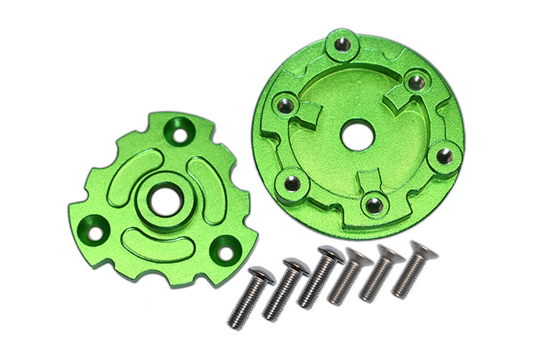 Aluminum Trasmission Cush Drive Housing For Traxxas 1:10 E-Revo 2.0 VXL Brushless 86086-4 / 1:5 X Maxx 8S Monster Truck 77086-4 - 1 Set Green