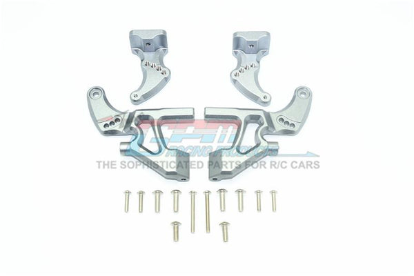 Traxxas E-Revo 2.0 VXL Brushless (86086-4) Aluminum Rear Wing Mount Full Set - 4Pc Set Gray Silver