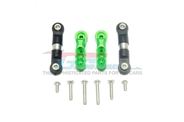 Traxxas E-Revo VXL 2.0 / E-Revo Brushless Aluminum 24T Servo Horn With Stainless Steel Adjustable Tie Rods - 4Pc Set Green