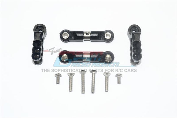 Traxxas E-Revo 2.0 VXL Brushless (86086-4) Aluminum Servo Horn With Stainless Steel Adjustable Steering Link - 4Pc Set Black